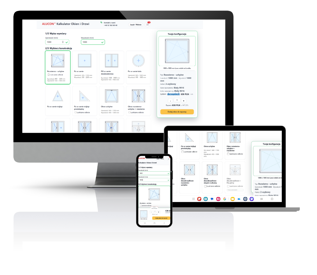 ALUCON - magazyn i konfigurator na komputerze, tablecie i telefonie