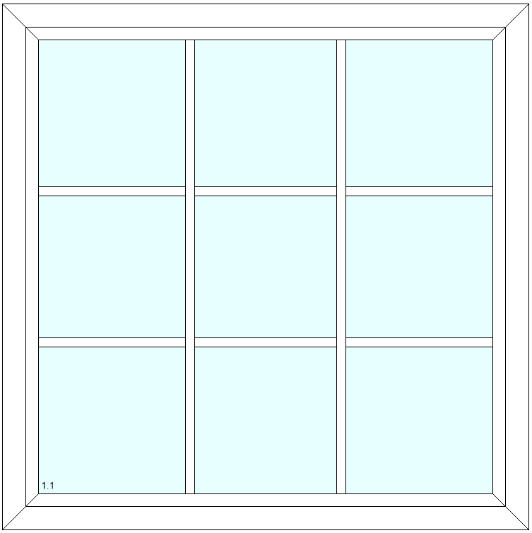 Szprosy międzyszybowe 18mm (9 pól)